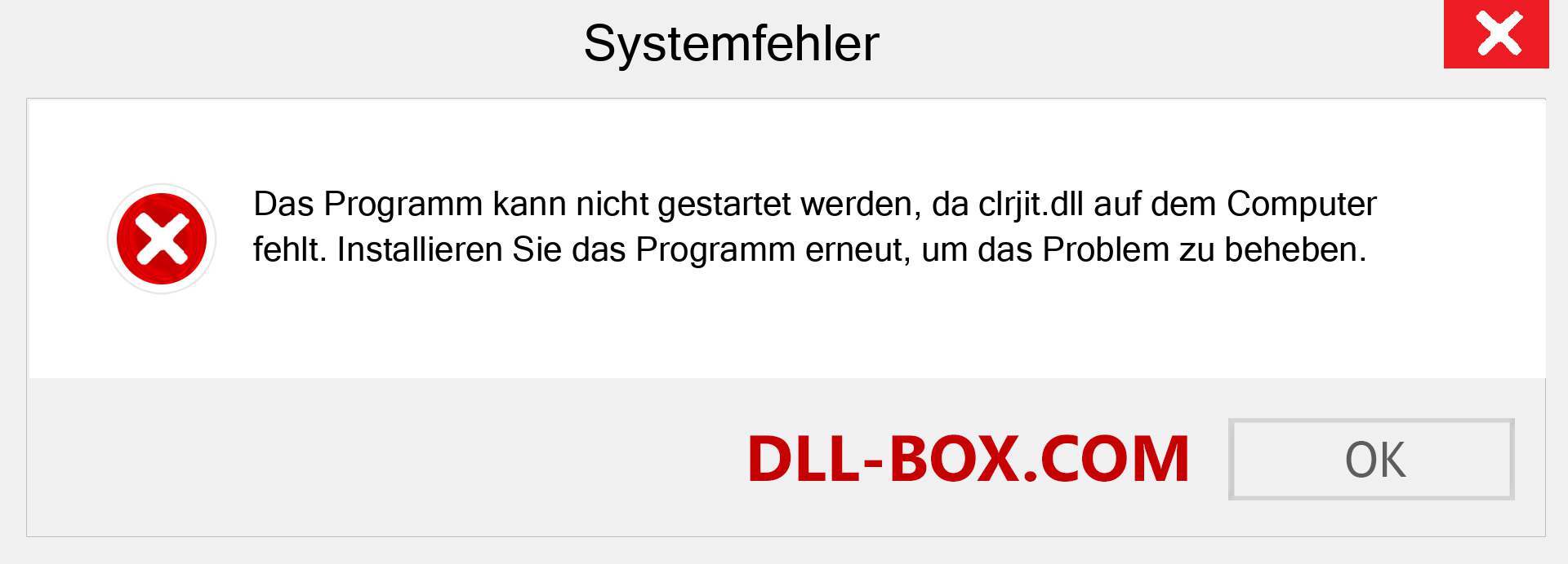 clrjit.dll-Datei fehlt?. Download für Windows 7, 8, 10 - Fix clrjit dll Missing Error unter Windows, Fotos, Bildern