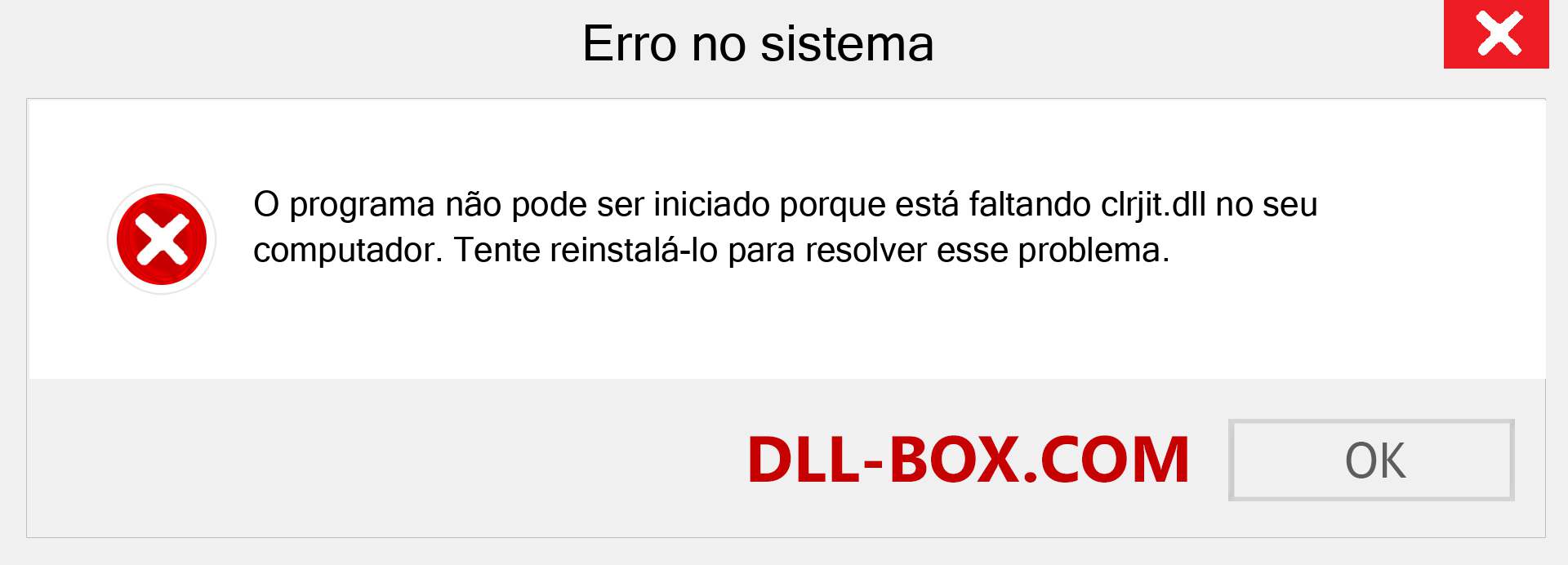 Arquivo clrjit.dll ausente ?. Download para Windows 7, 8, 10 - Correção de erro ausente clrjit dll no Windows, fotos, imagens